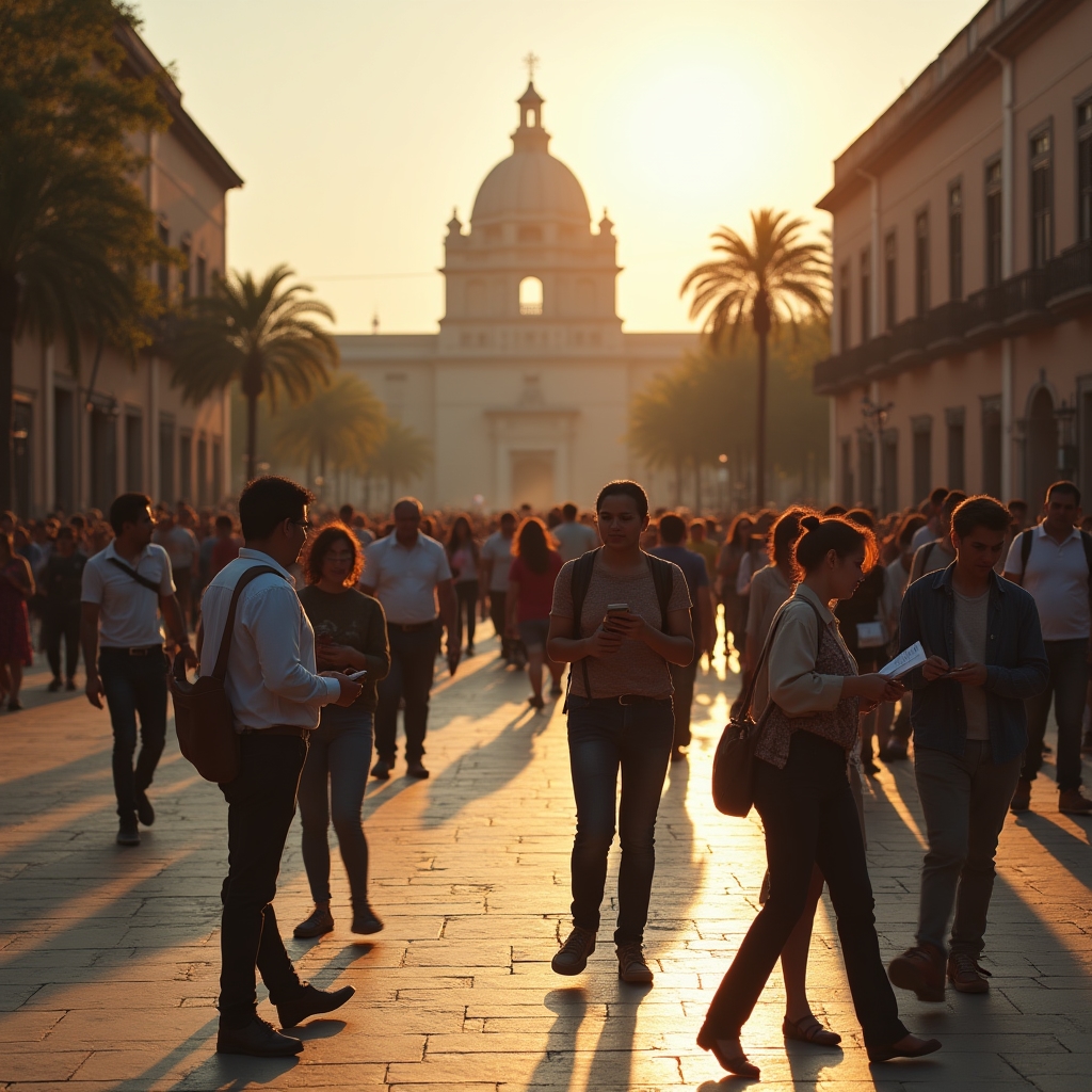 Citizens accessing government social program information in Mexico